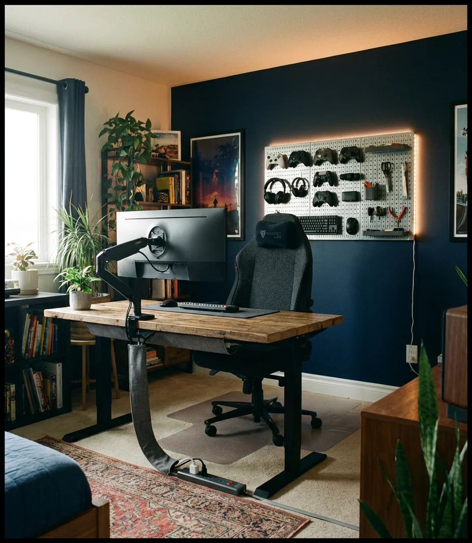 Boys Modern Bedroom with Gaming Station 2