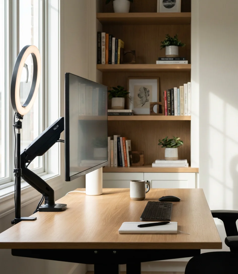 Business Professional Desk for Video Calls 1