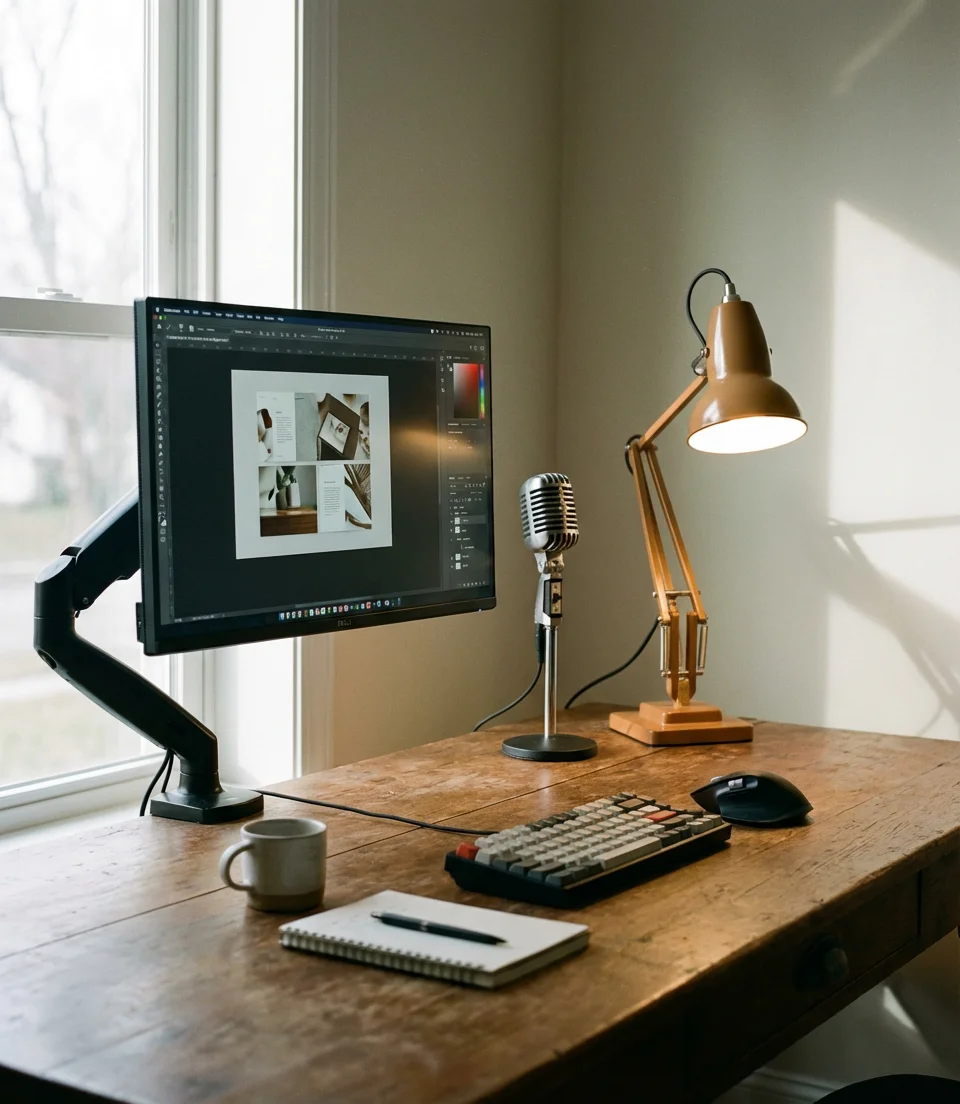 Business Professional Desk for Video Calls 2