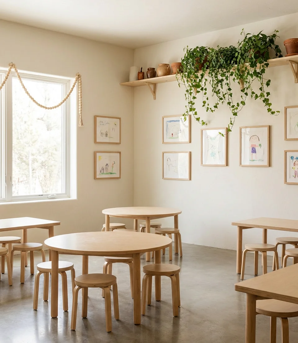 Calm Neutral Classroom With Organic Textures 2