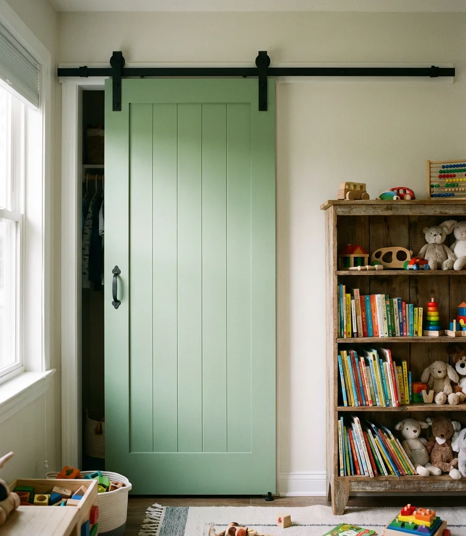 Closet Barn Door in a Kid's Room 1