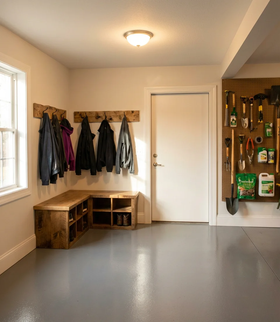 Closing Off Garage Space for a Finished Interior Look 1