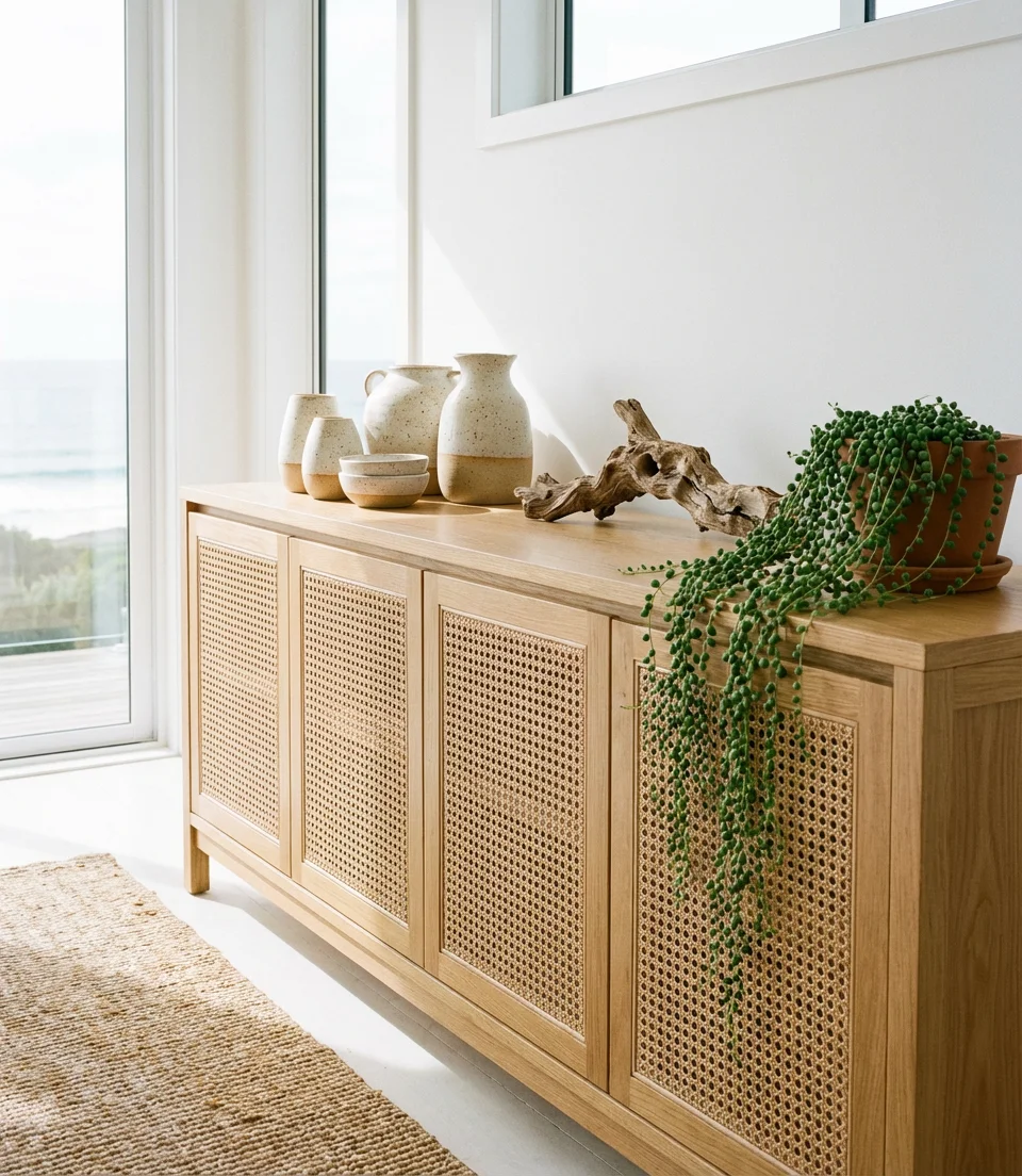 Coastal Console Styling with Natural-Textures 2
