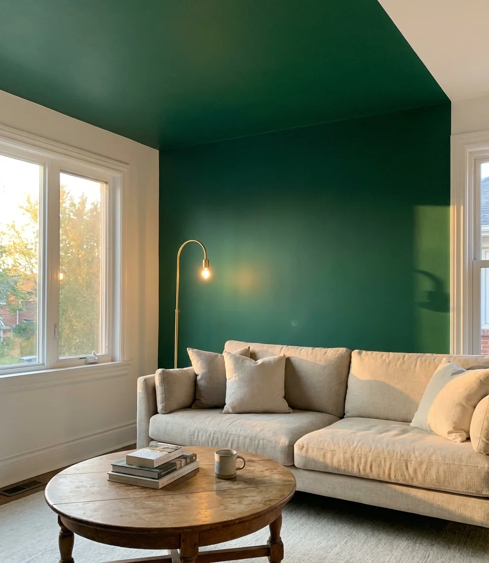 Color-Drenched Accent Wall in Jewel Tones 1