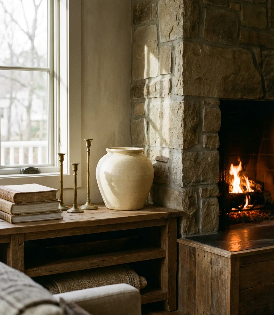 Console with Fireplace Integration 1