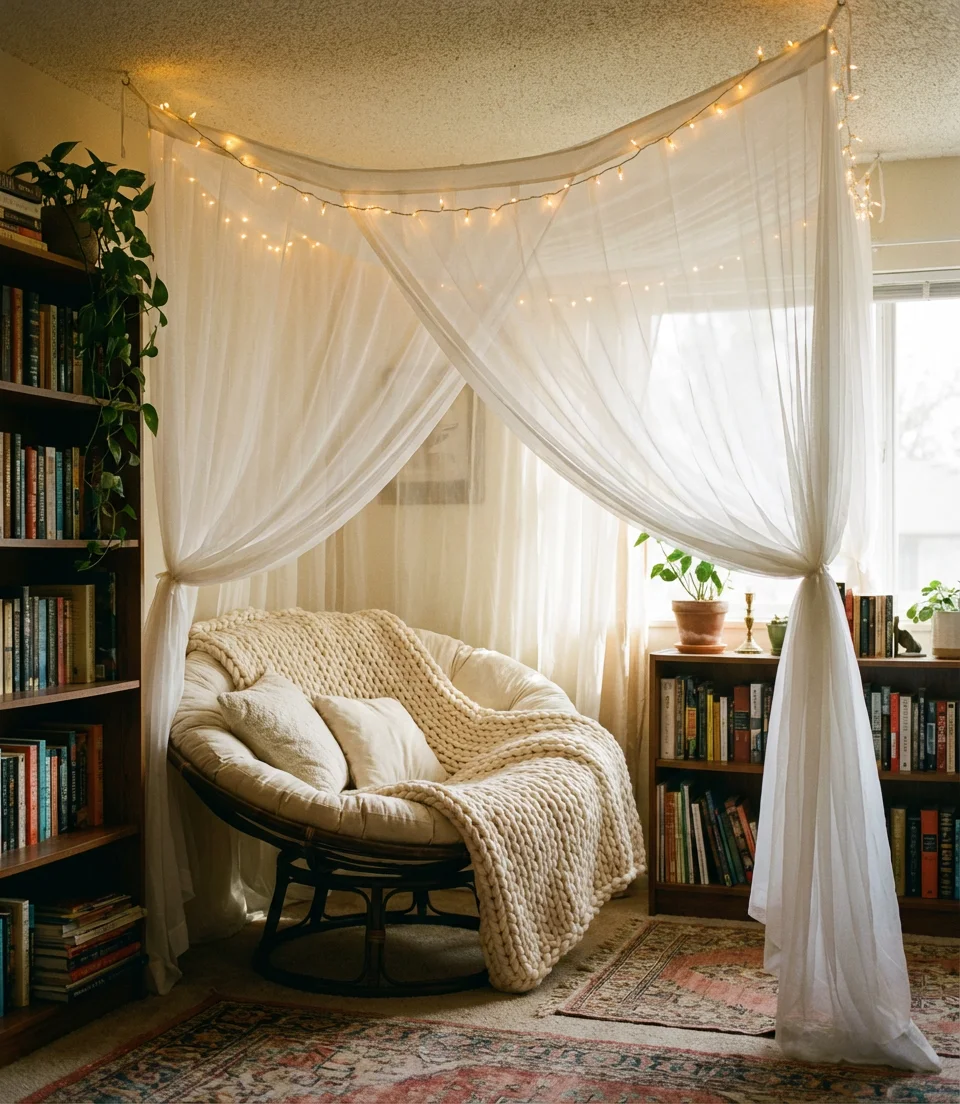 Cozy Reading Corner with Canopy 1