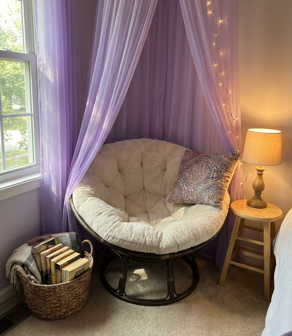 Cozy Reading Corner with Canopy 2