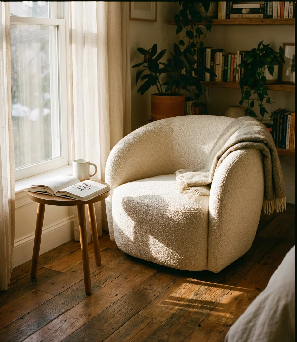 Cozy Reading Nook Built Into the Bedroom 1