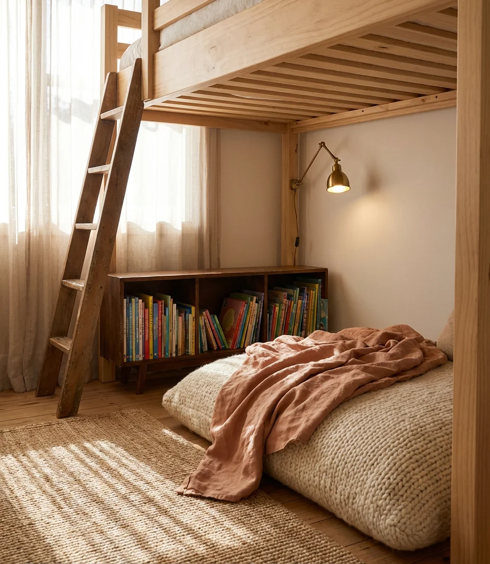 Cozy Reading Nooks Built Into a Shared Room 1