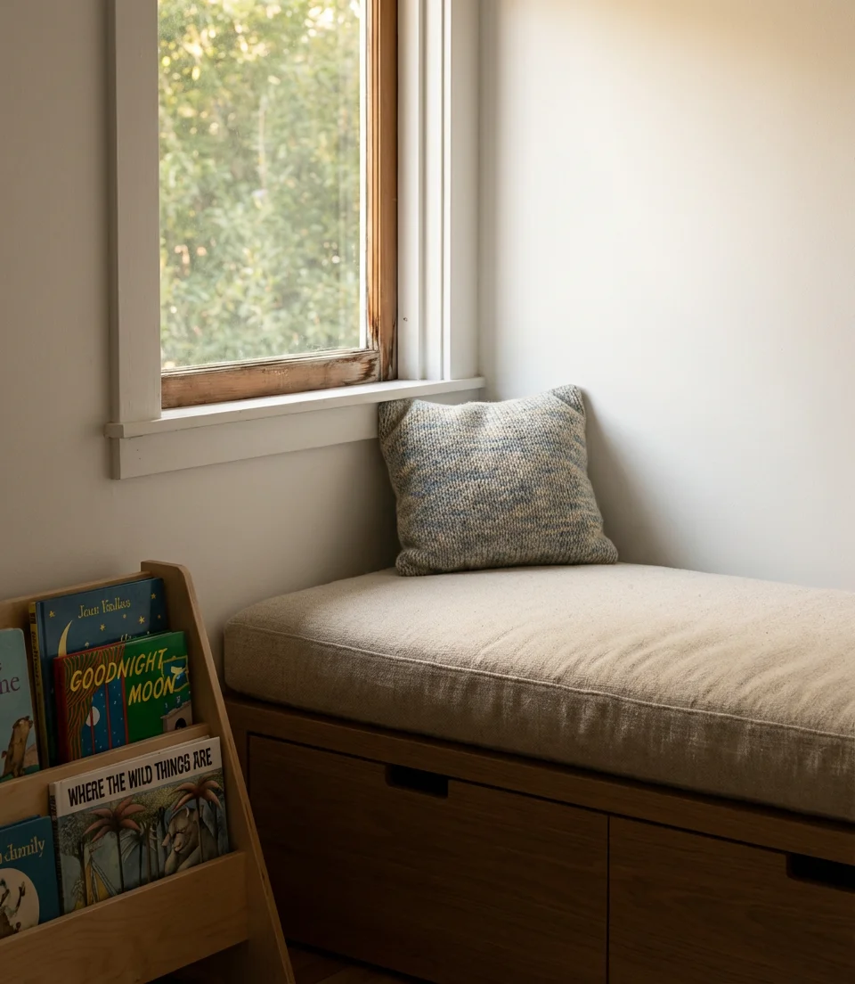 Cozy Reading Nooks Built Into a Shared Room 2