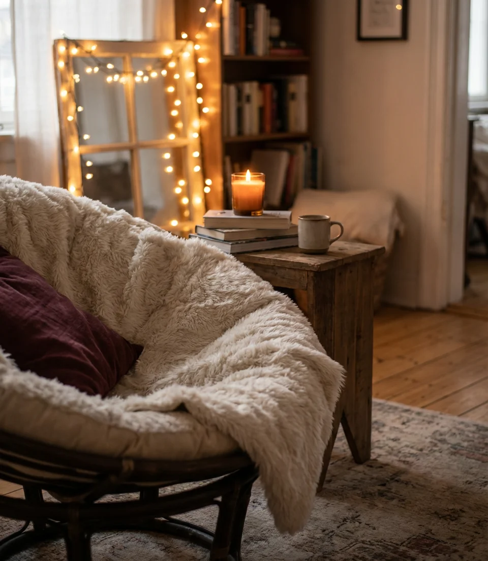 Cozy Winter Papasan Setup 1