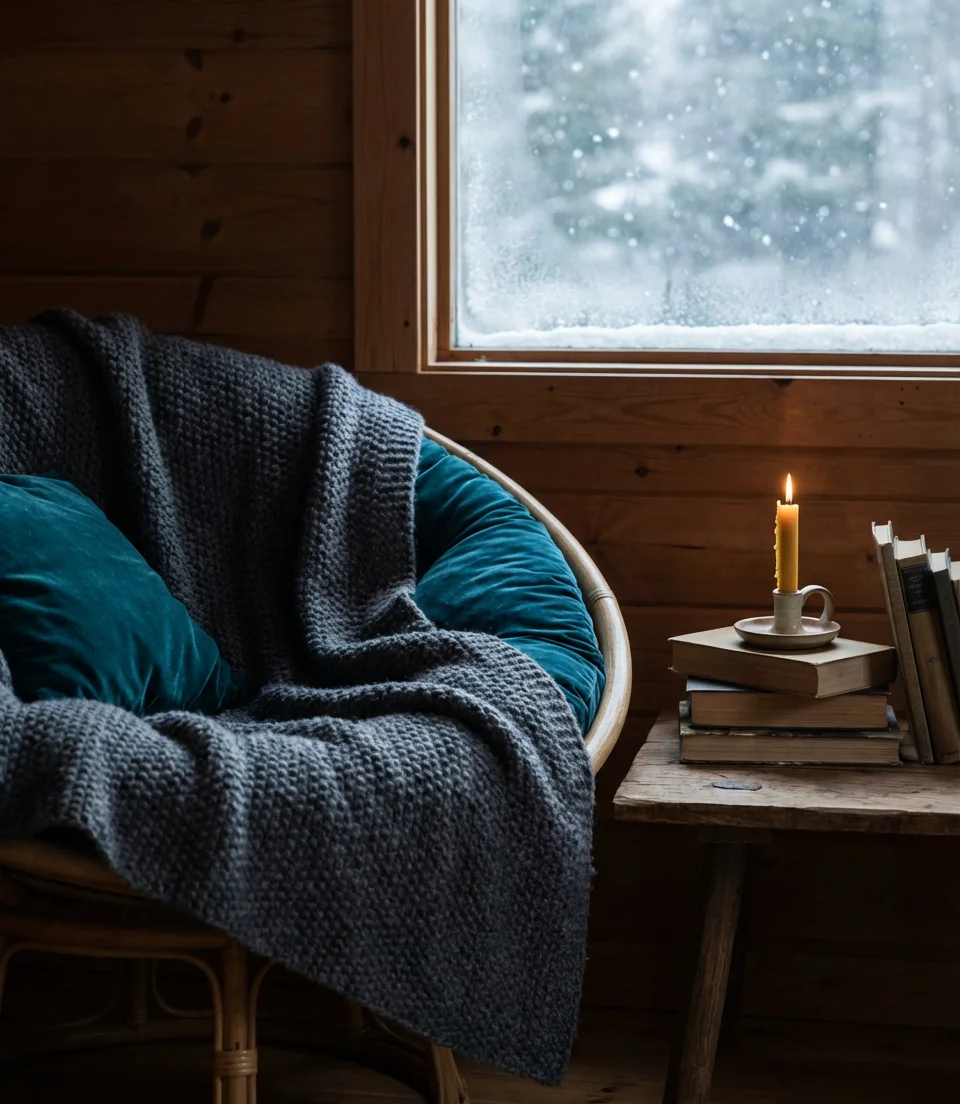 Cozy Winter Papasan Setup 2