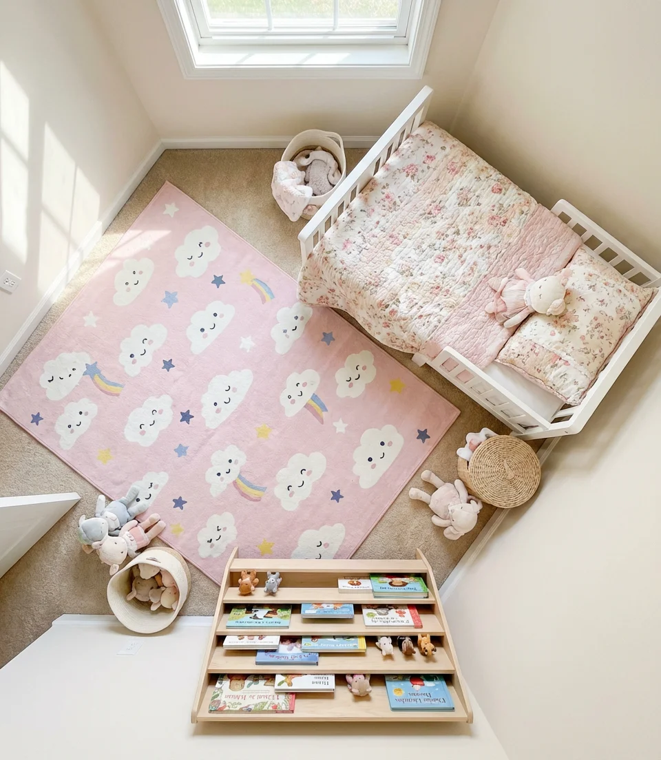 Cute Pink Kids Bedroom with Playful Accents 2