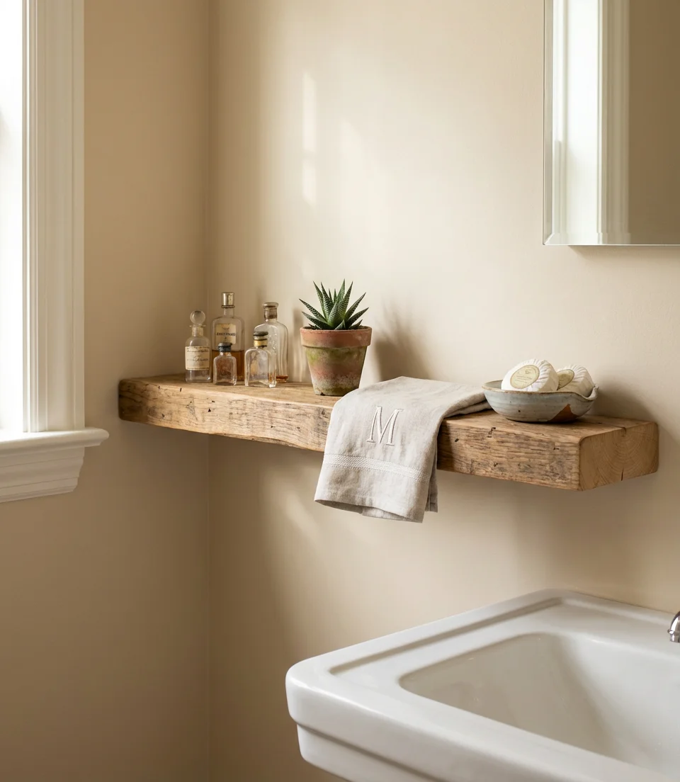 Cute Shelf Displays for a Guest Bathroom 1