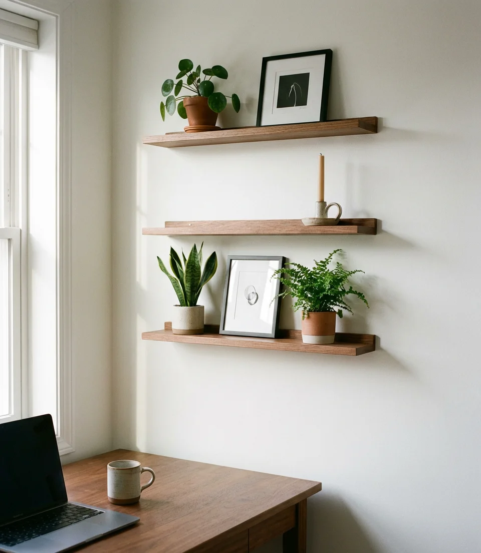 DIY Floating Shelf Gallery Wall 1