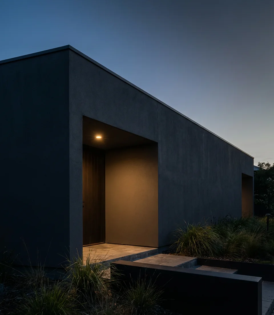 Dark Charcoal on a Modern Minimalist Home 2