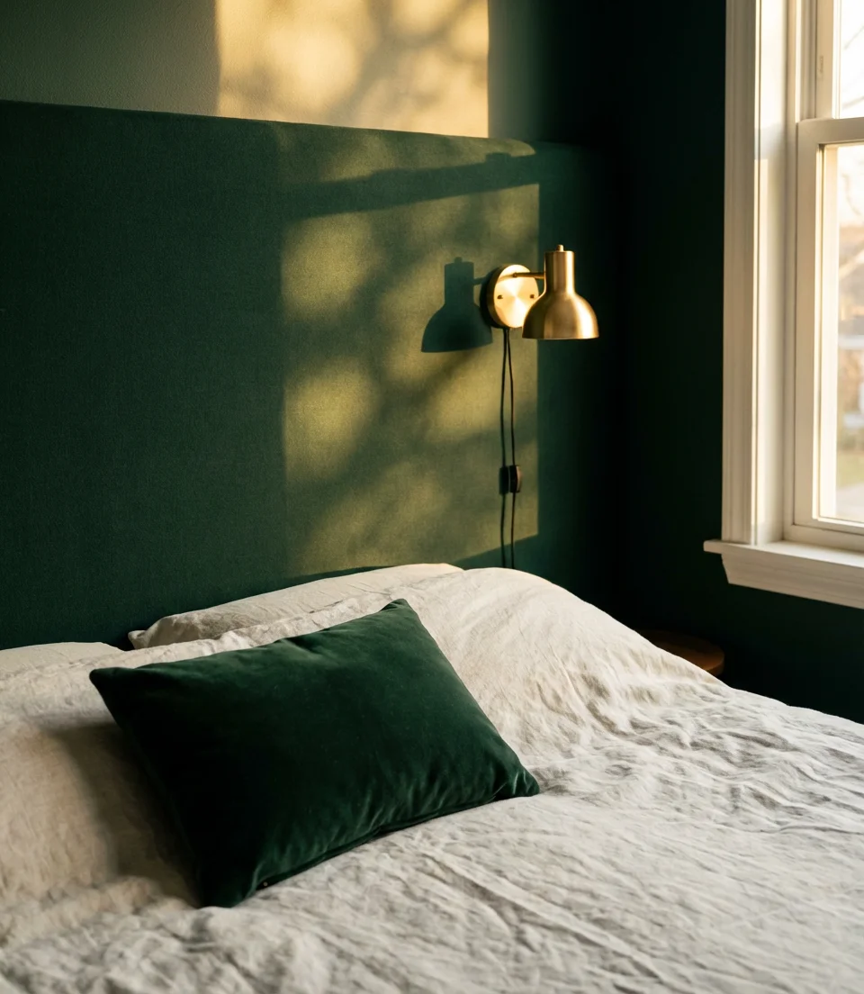 Dark Green Accent Wall 2