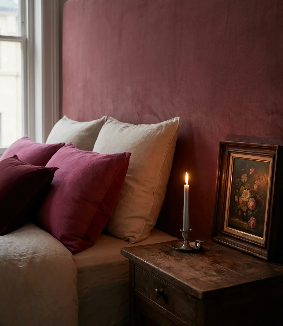 Dark Romantic Pink Bedroom 2