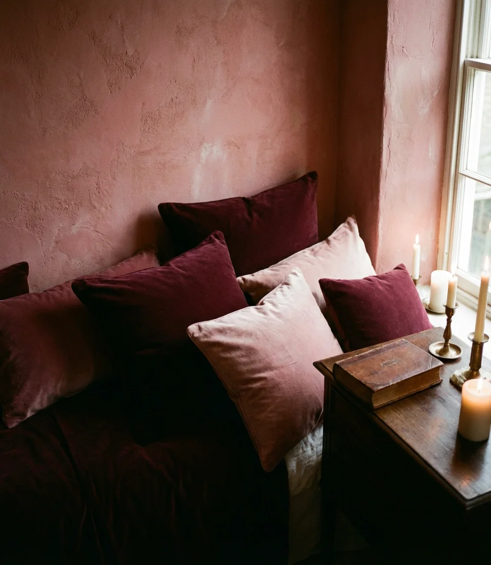 Dark Rose Walls and Moody Bedroom Vibes 2