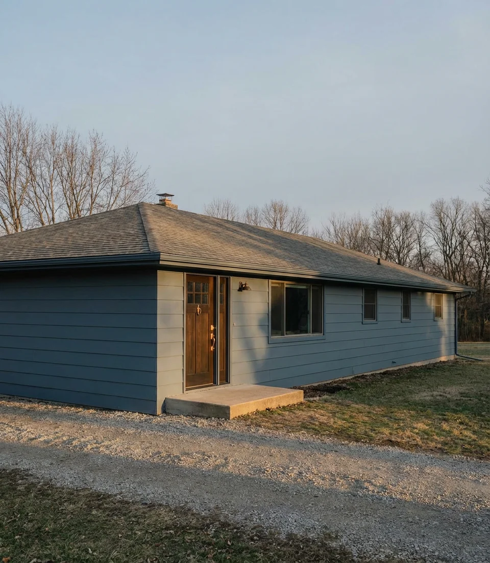 Dark Slate Blue on a Ranch-Style House 2