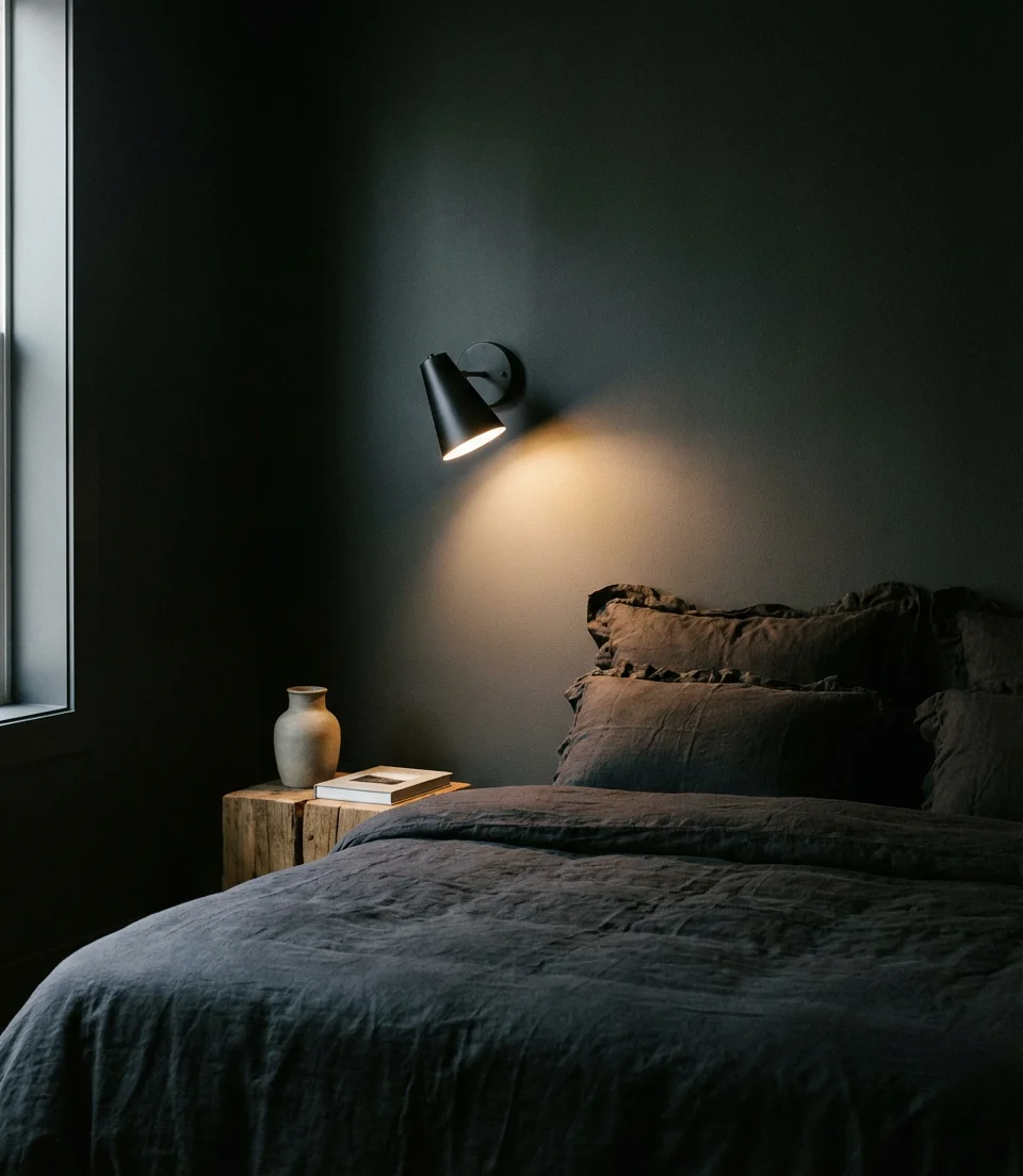 Dark and Dramatic Bedroom Lighting 1