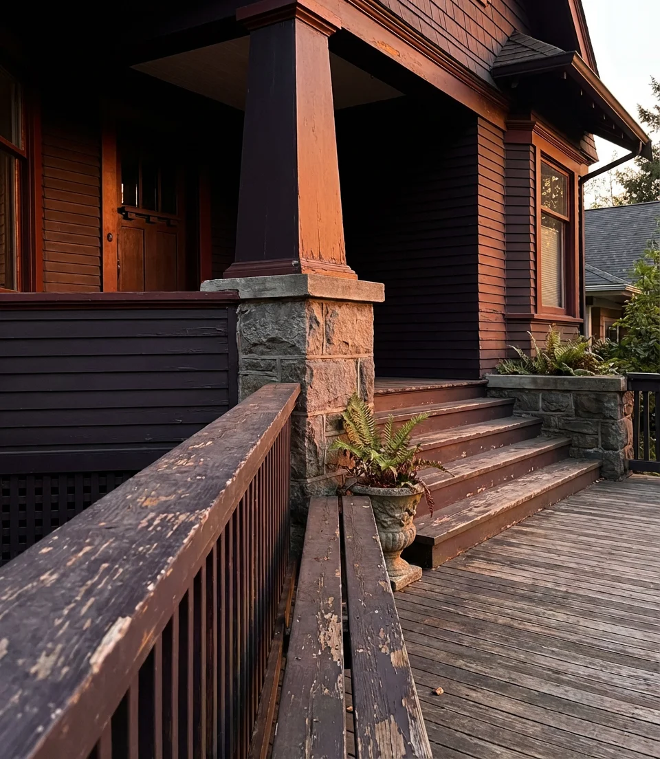 Deep Plum Black on a Modern Craftsman 2