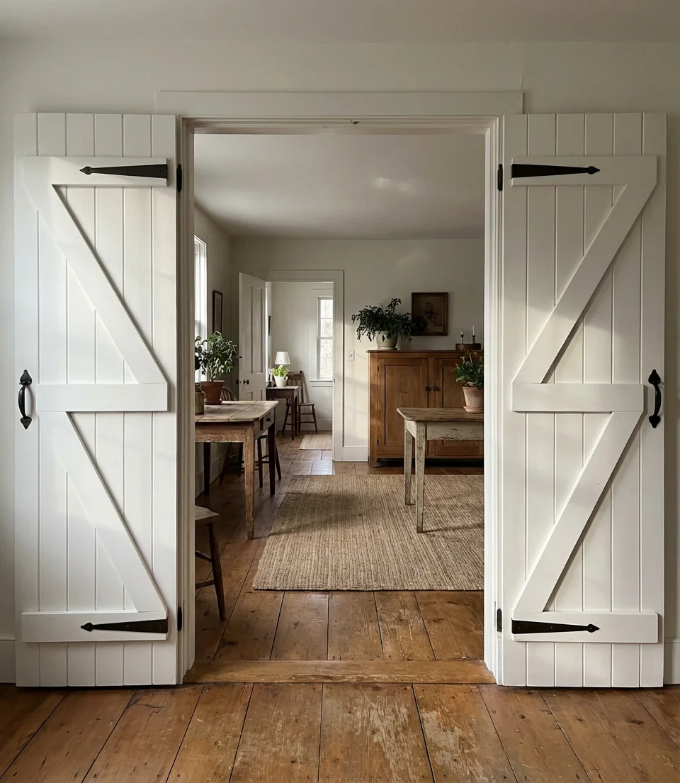 Double Barn Doors for an Open Entryway 2