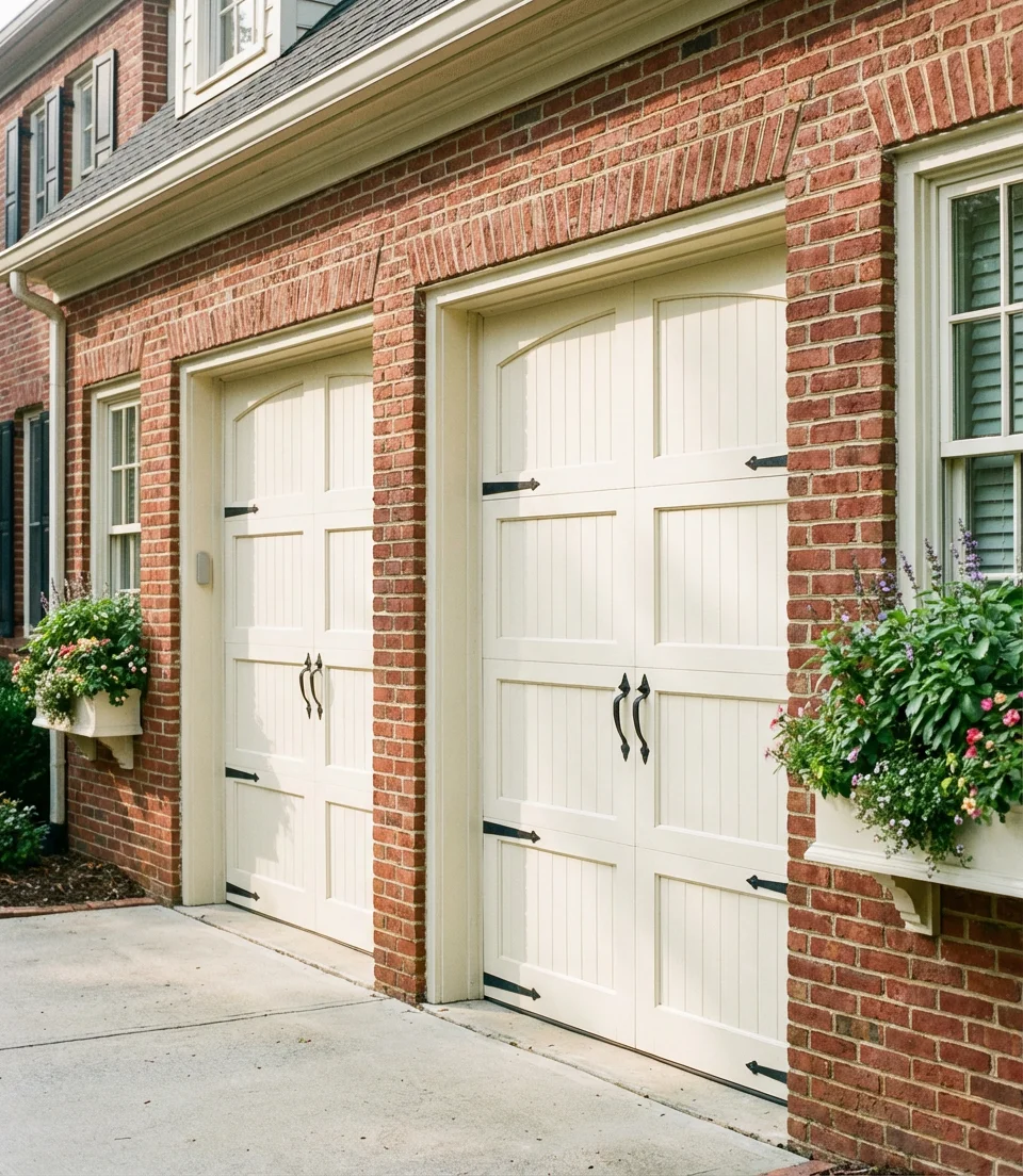 Double Car Garage Doors That Make a Wide Wall Work 1