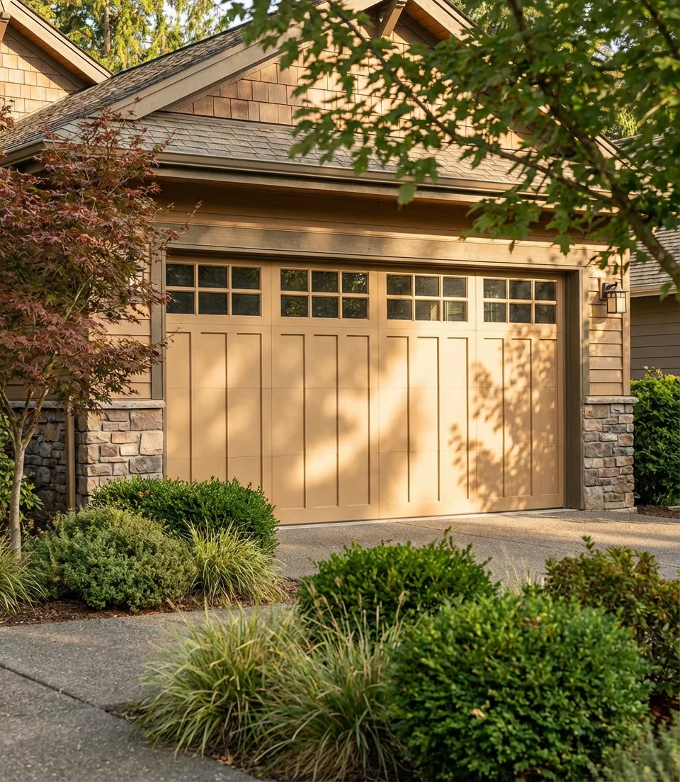 Double Car Garage Doors That Make a Wide Wall Work 2