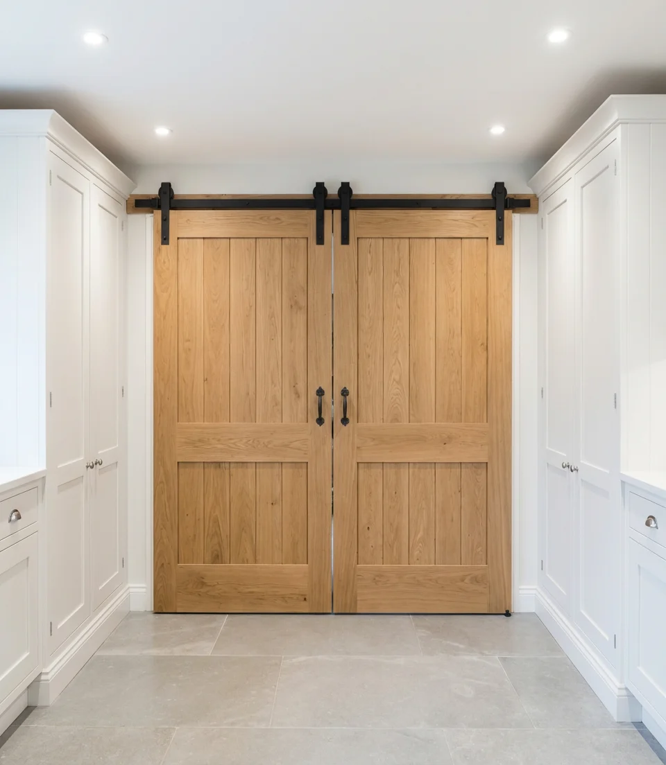 Double Sliding Barn Doors for a Pantry 2