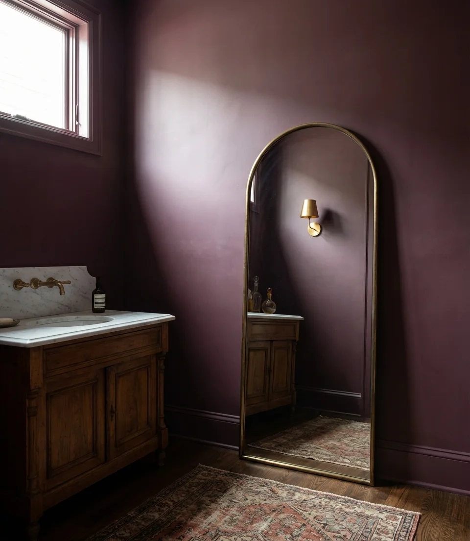 Dramatic Arch Mirror Powder Room 2