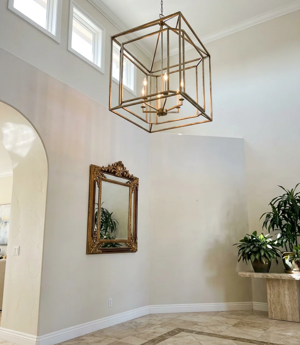 Entry Hallway Lighting with a Statement Chandelier 1