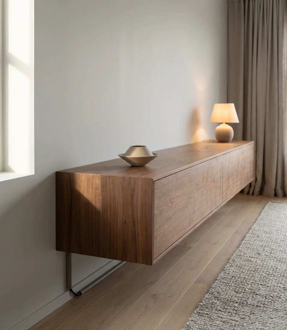 Floating Dresser with Concealed Cable Management 1