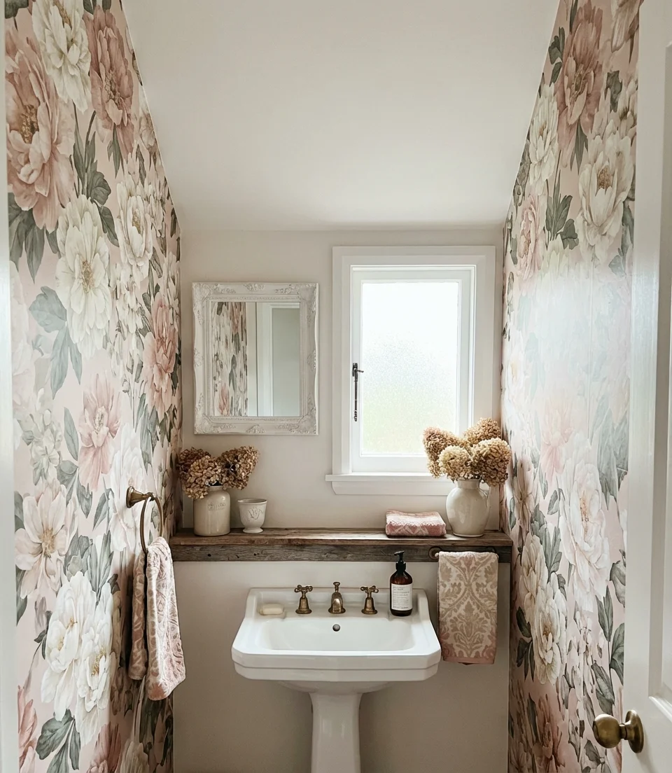 Floral Maximalist Powder Room 2