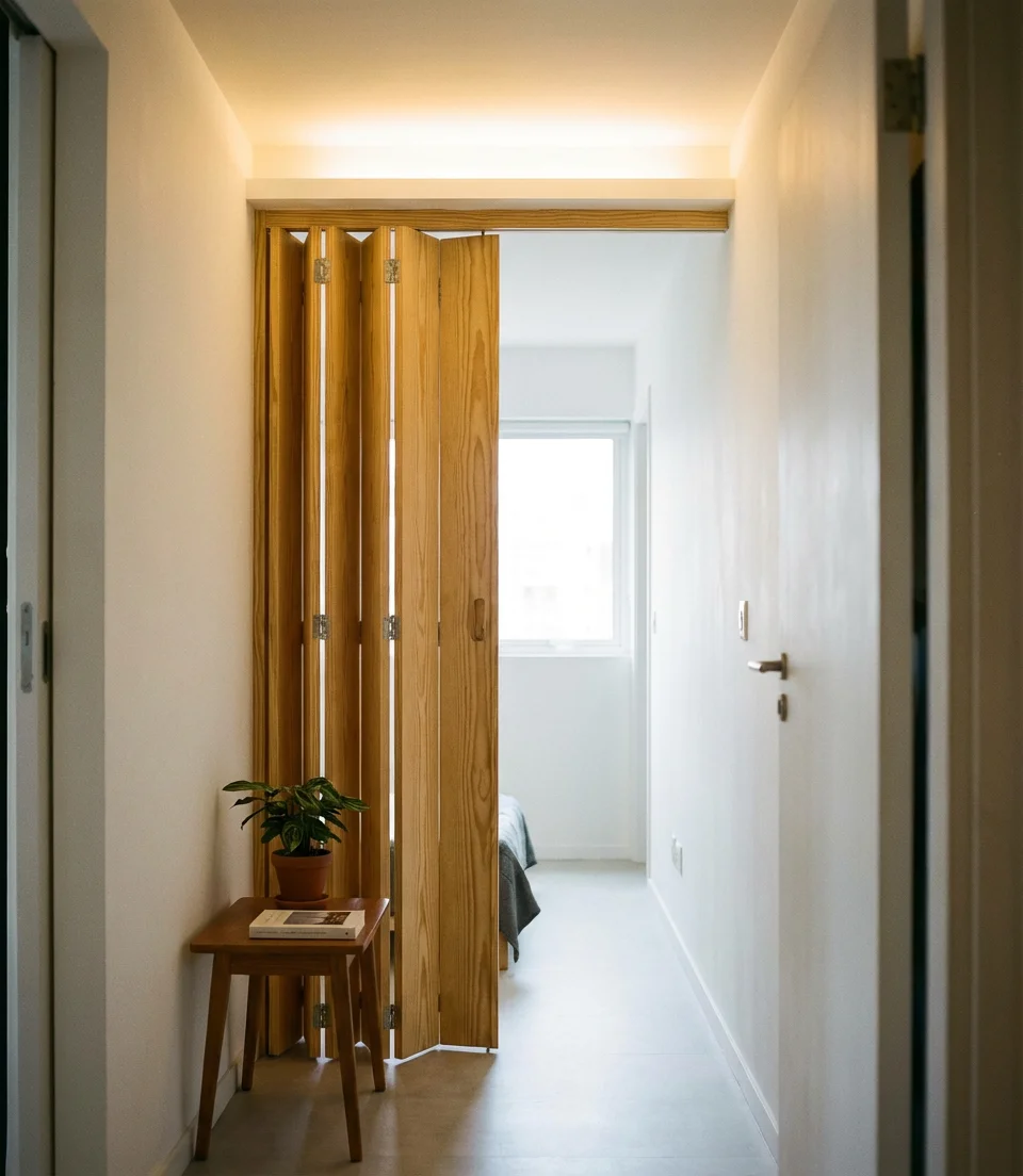 Foldable Barn Door for Small Spaces 1