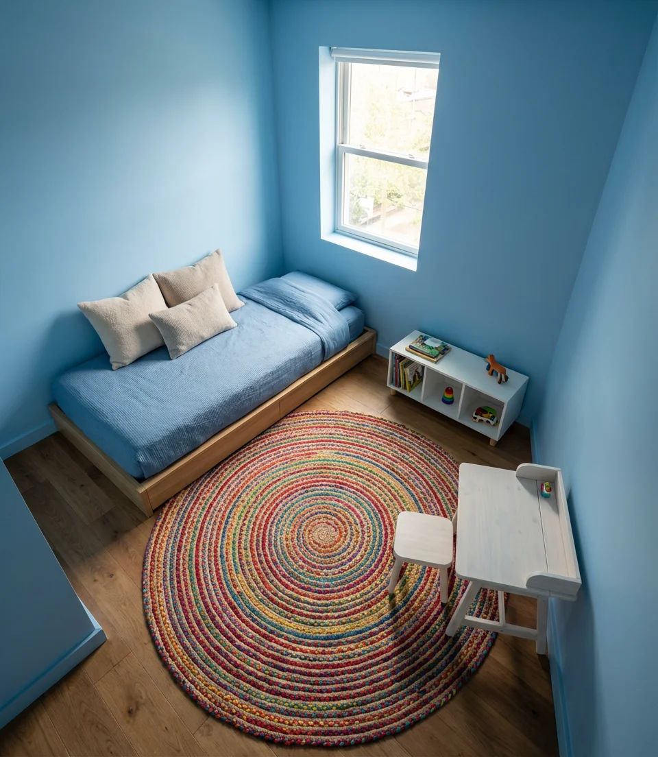 Fun and Colorful Room for Small Apartment Kids 2