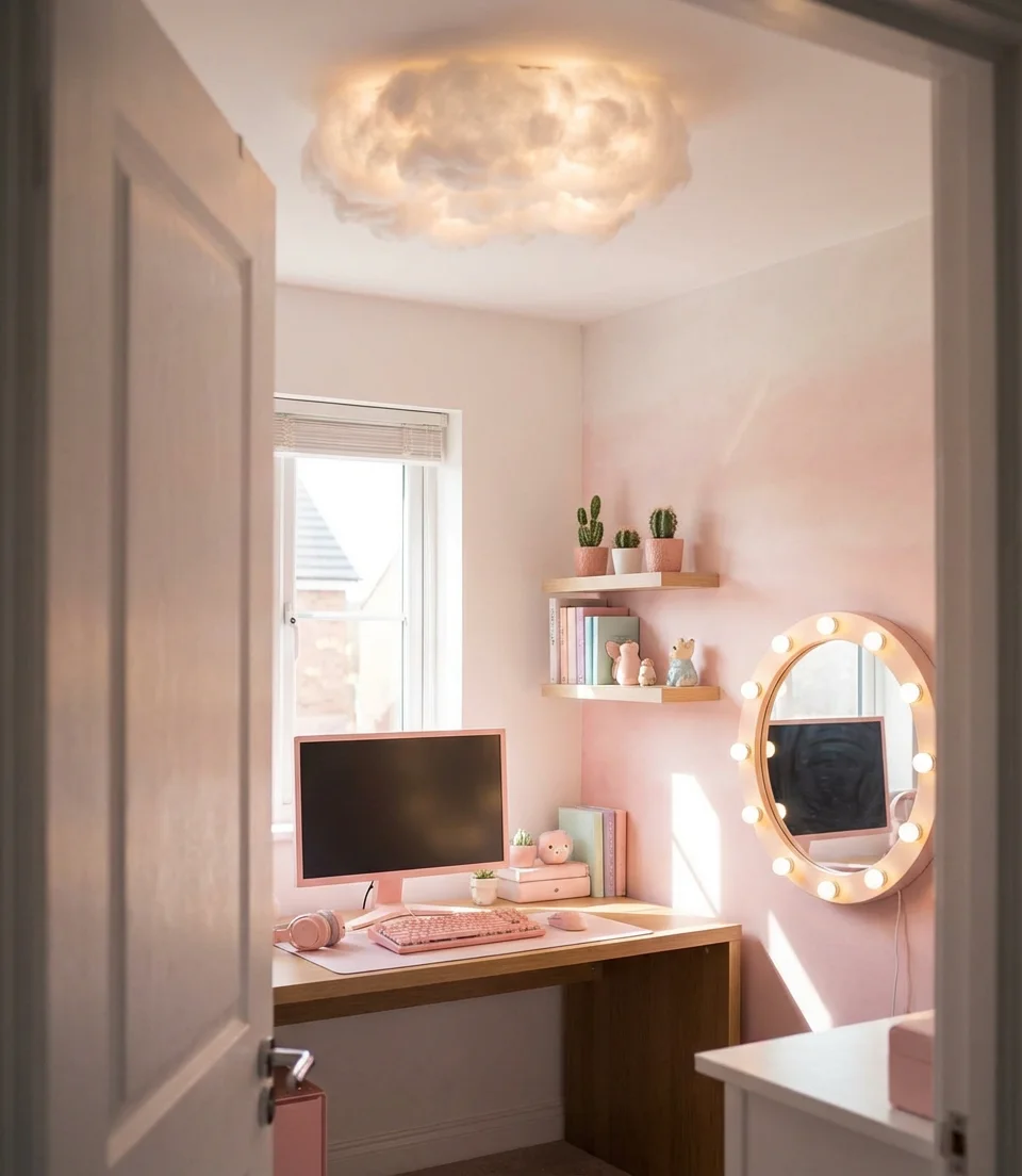 Girly Gaming Room with Pastel Accents 2