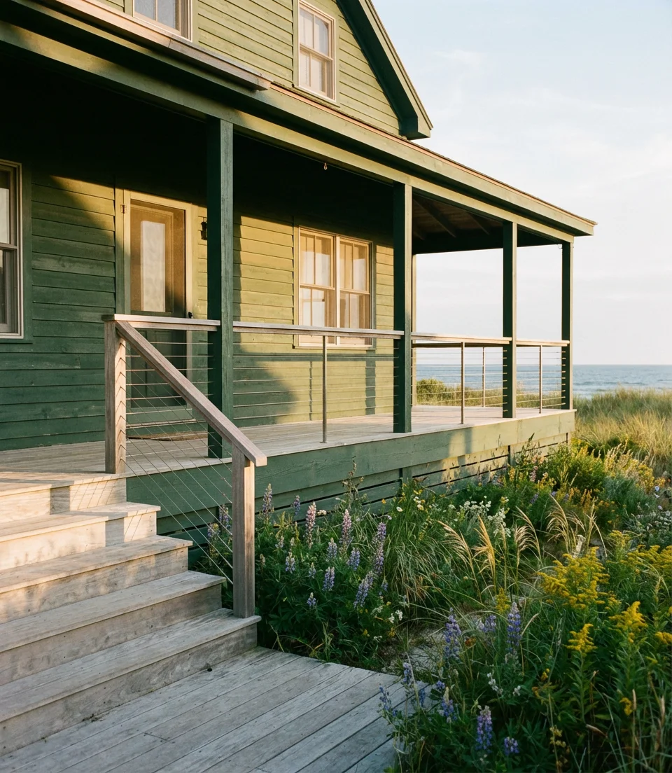 Green Beach House with Natural Landscaping 2
