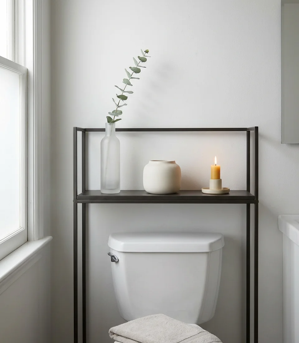 Ideas for a Modern Over Toilet Shelf in a Small Bathroom 1