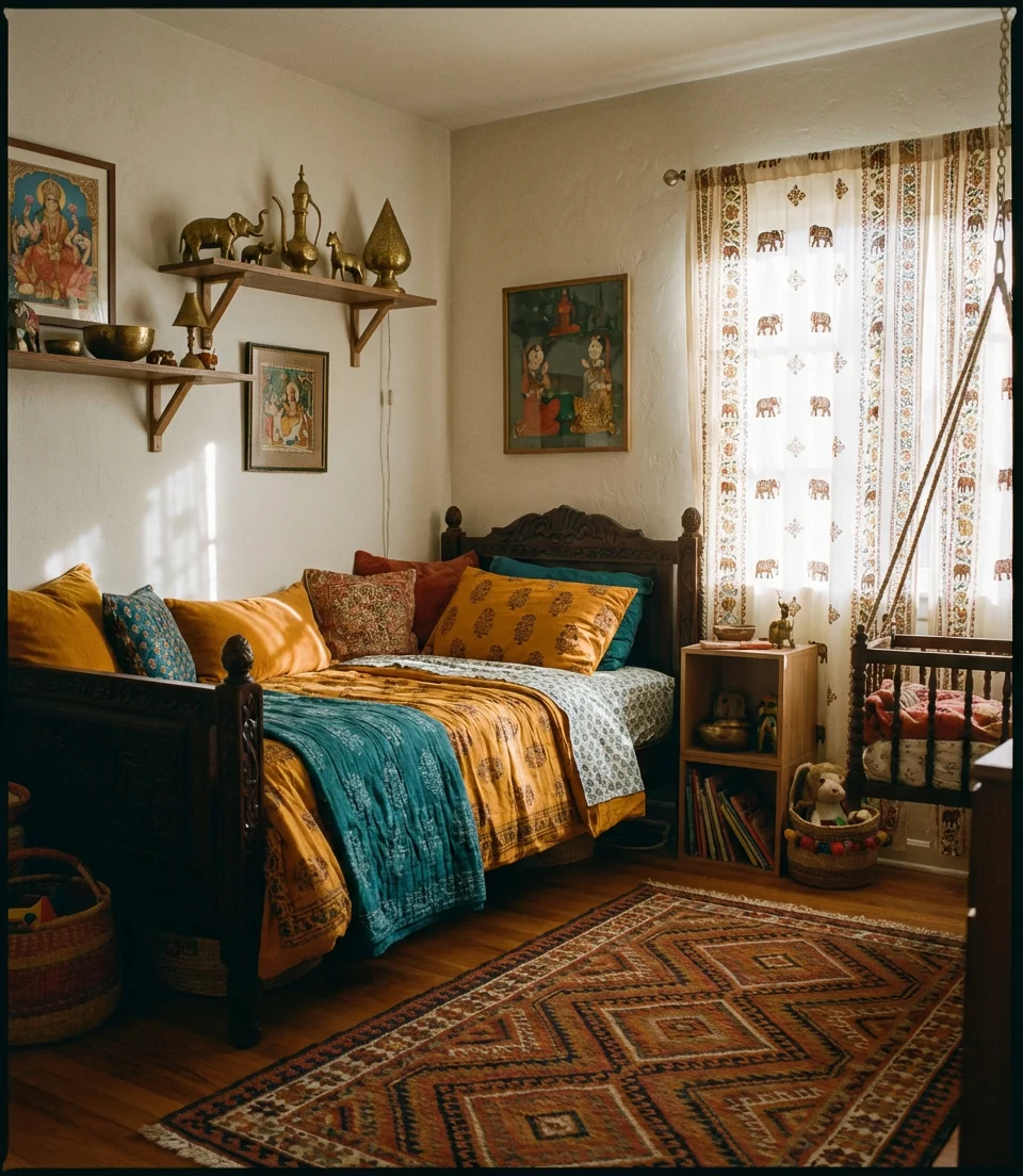Indian Inspired Vibrant Kids Room 1