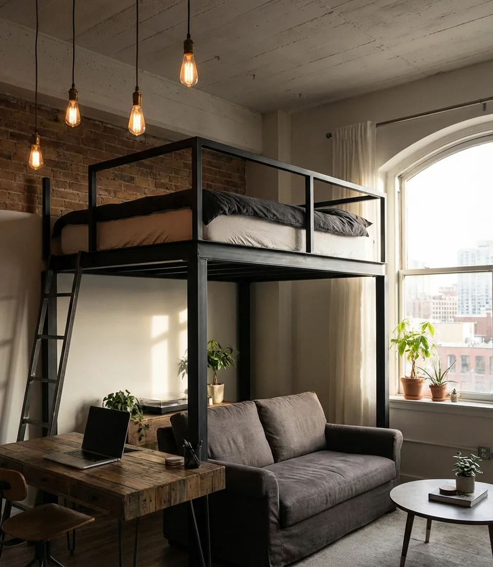 Industrial Loft Bunk for a Studio Apartment 1