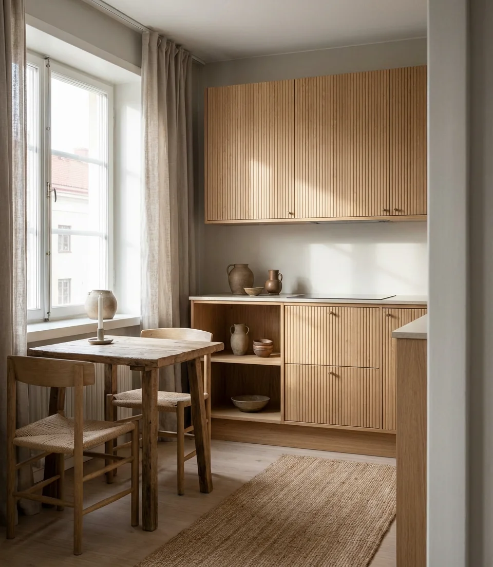 Japandi Style Open Plan for Small Apartment Interiors 2