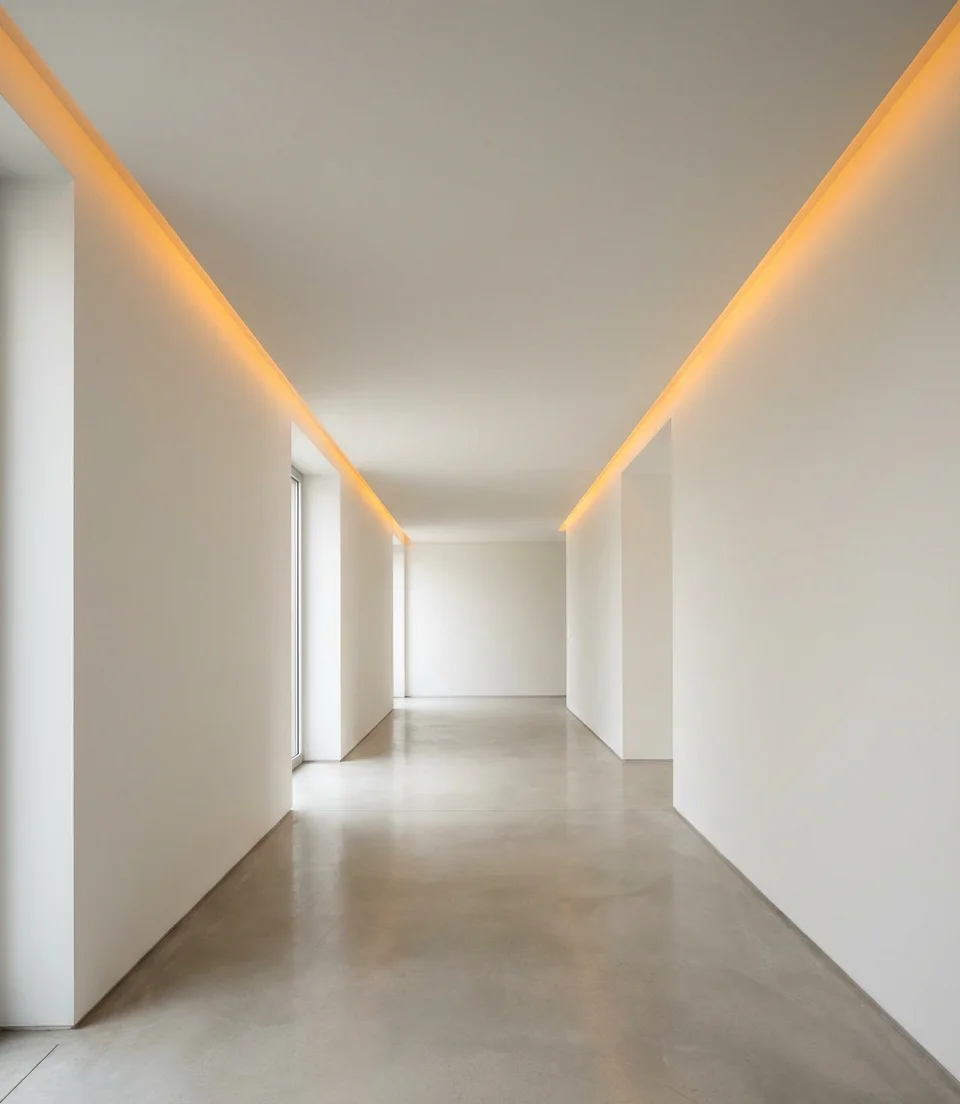 LED Strip Lighting Along the Ceiling Edge 1