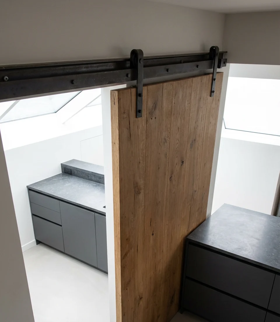 Large Barn Door for an Open Concept Kitchen 2