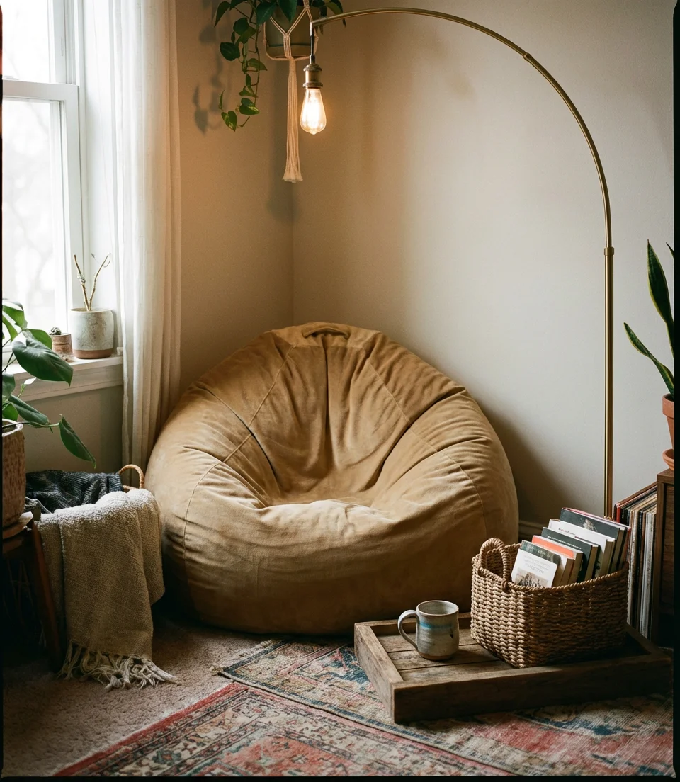 Large Bean Bag Chair for a Cozy Reading Corner 1