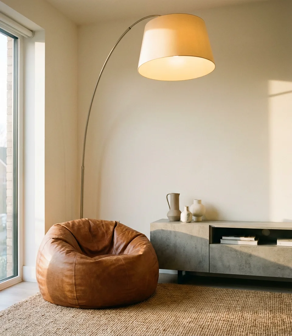 Leather Bean Bag Chair for a Modern Living Room 1