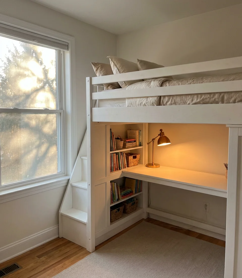 Loft Beds for Older Kids With Study Space Below 1
