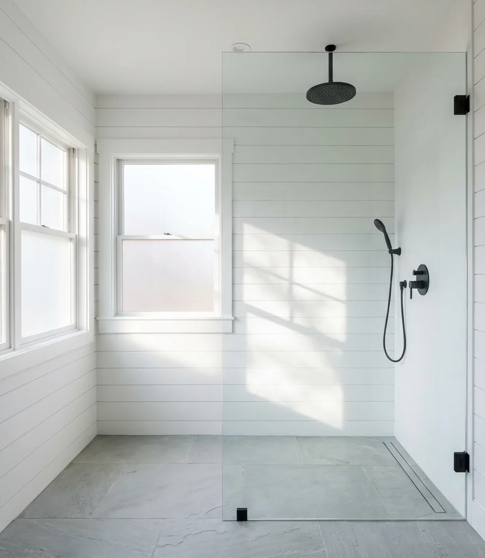 Matte Black Shower System with Rain Head 1