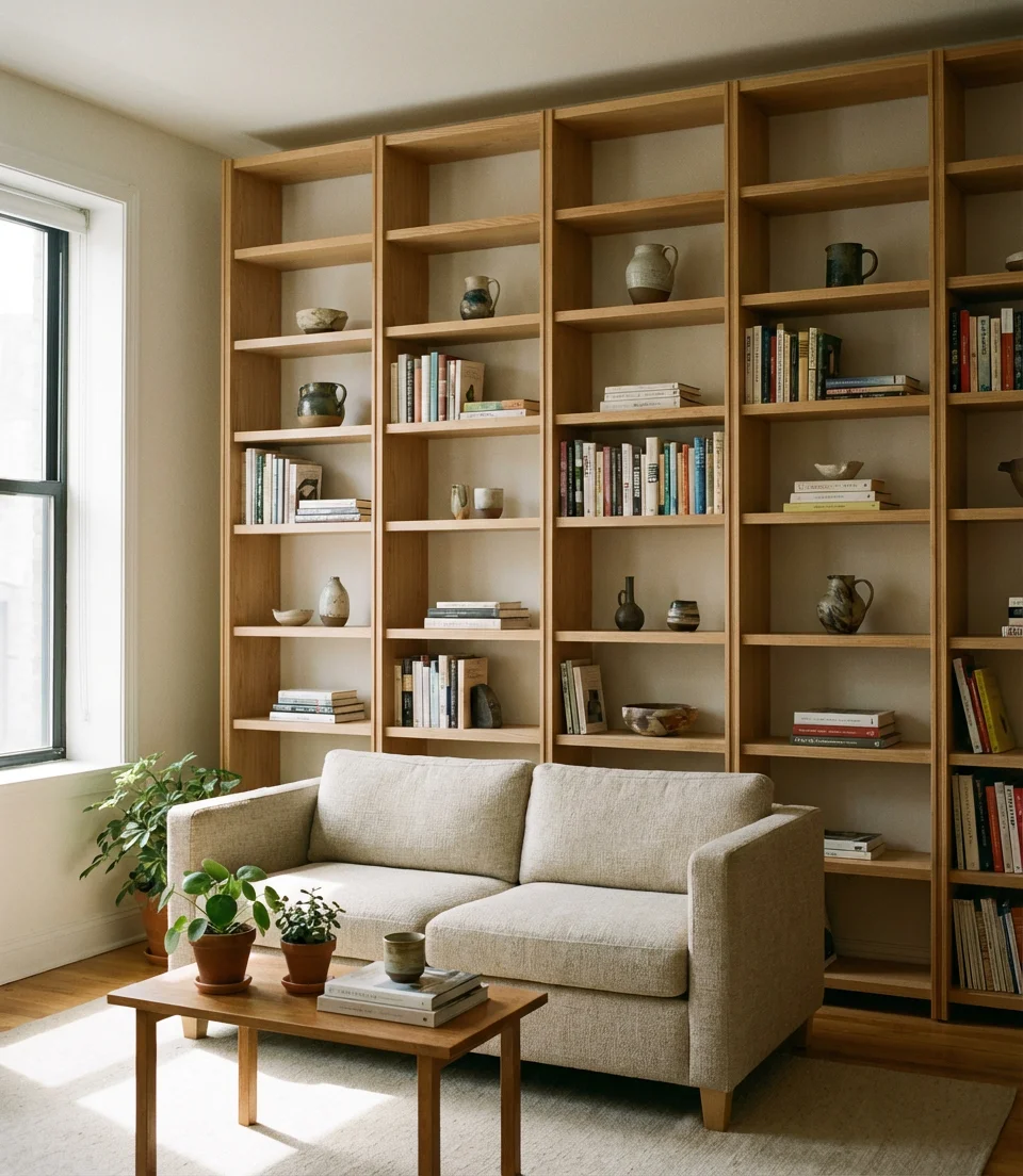 Maximize Space Layout with Vertical Shelving Walls 1