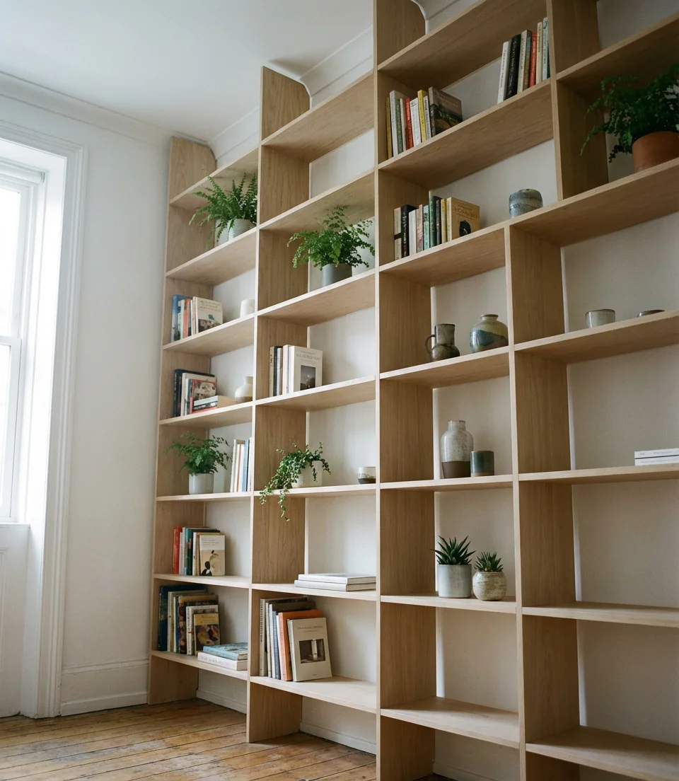 Maximize Space Layout with Vertical Shelving Walls 2